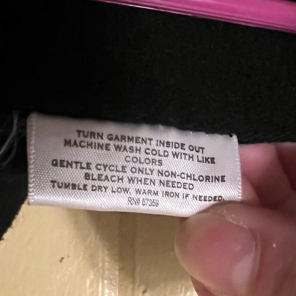 Thirty-One Black Zip Up Hoodie Silver Beaded Logo Size L - Picture 8 of 8